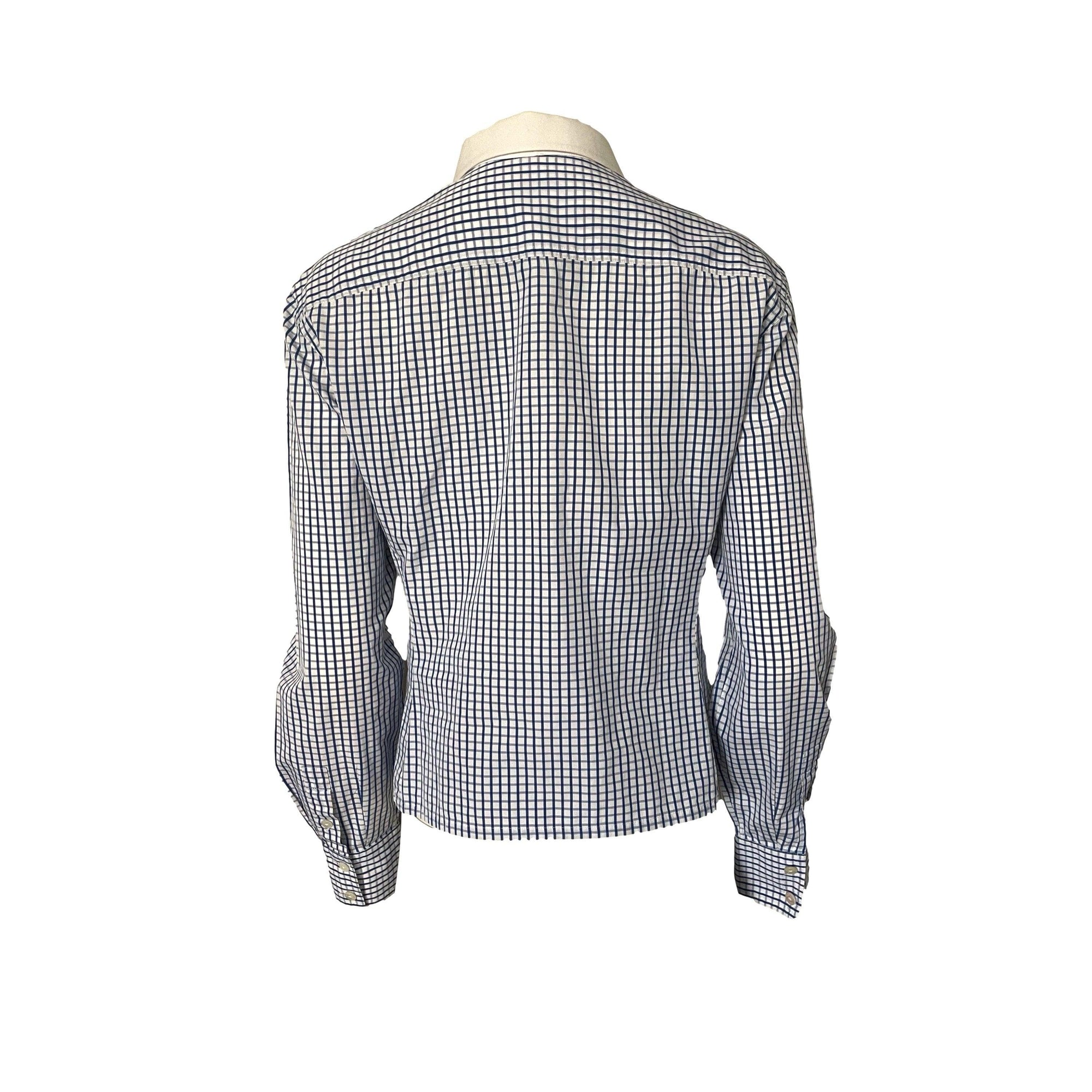 Chanel Blue Gingham Button Down - Apparel