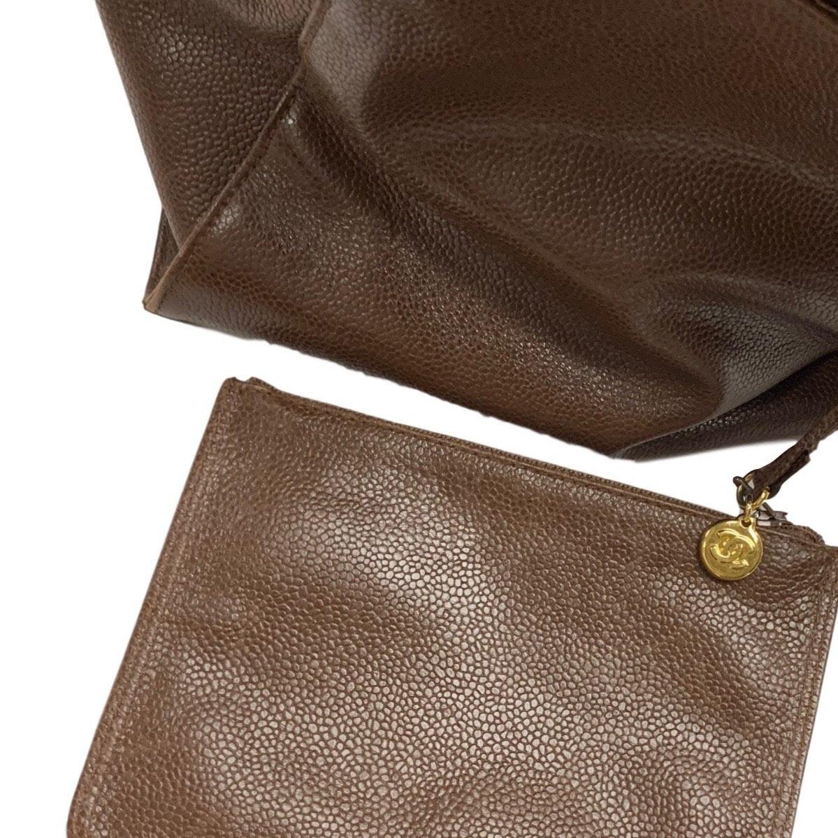 Chanel Brown Caviar Bucket Bag - Handbags