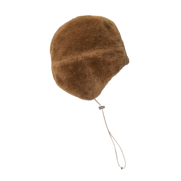 Chanel Brown Faux Fur Logo Winter Hat - Accessories