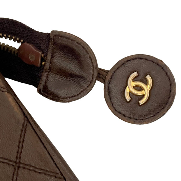 Chanel Brown Logo Clutch - Handbags