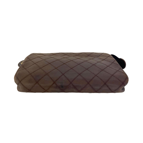 Chanel Brown Logo Clutch - Handbags