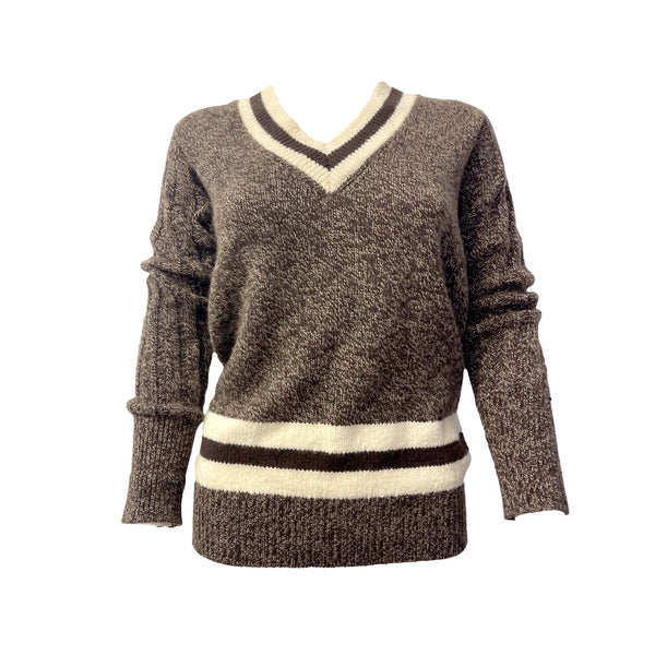 Chanel Brown Logo Sweater - Apparel