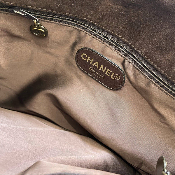 Chanel Brown Suede Shoulder Bag - Handbags