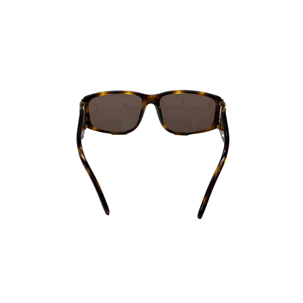 Chanel Brown Tortoise Jumbo Logo Sunglasses - Sunglasses