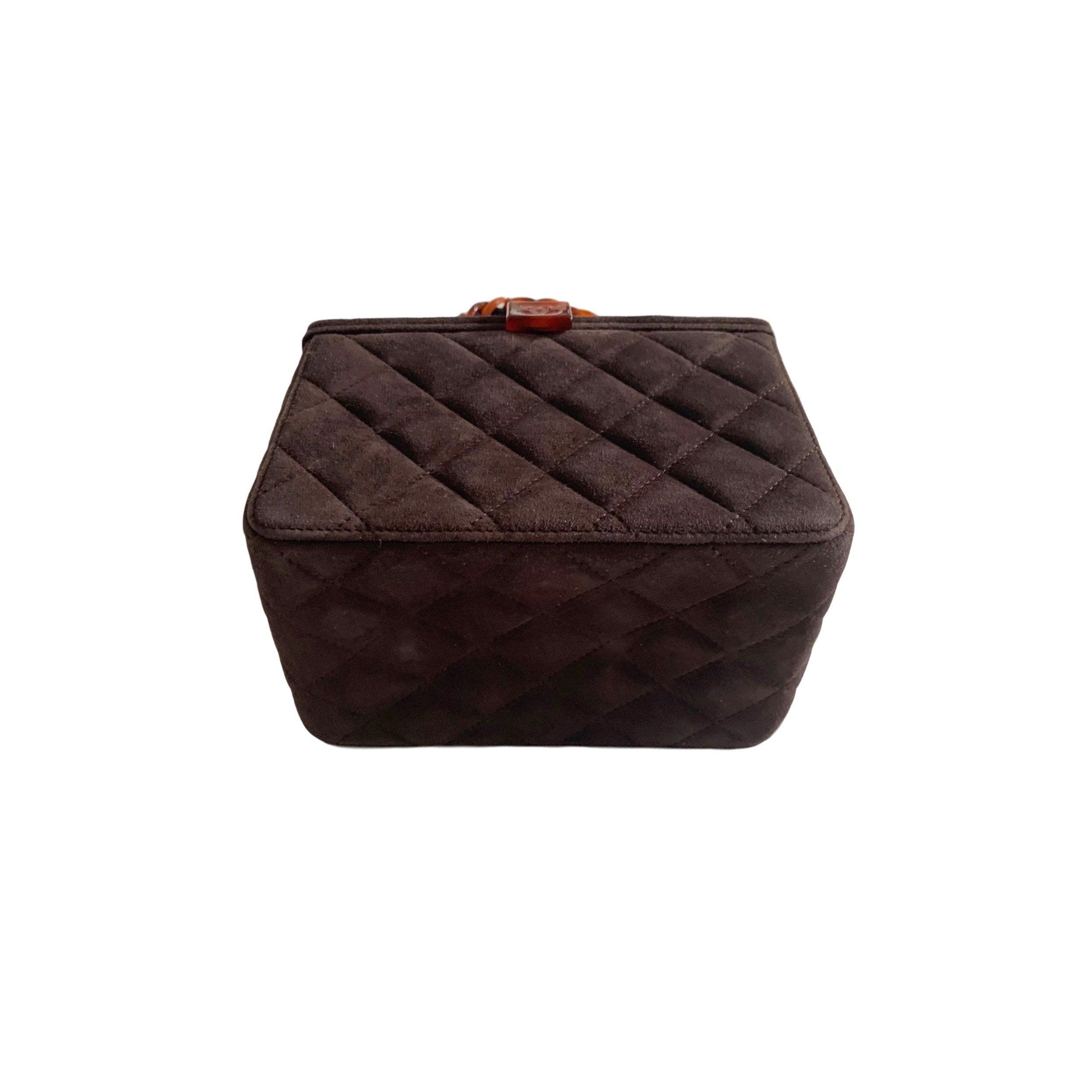 Vintage Chanel Brown Tortoise Suede Box Bag – Treasures of NYC