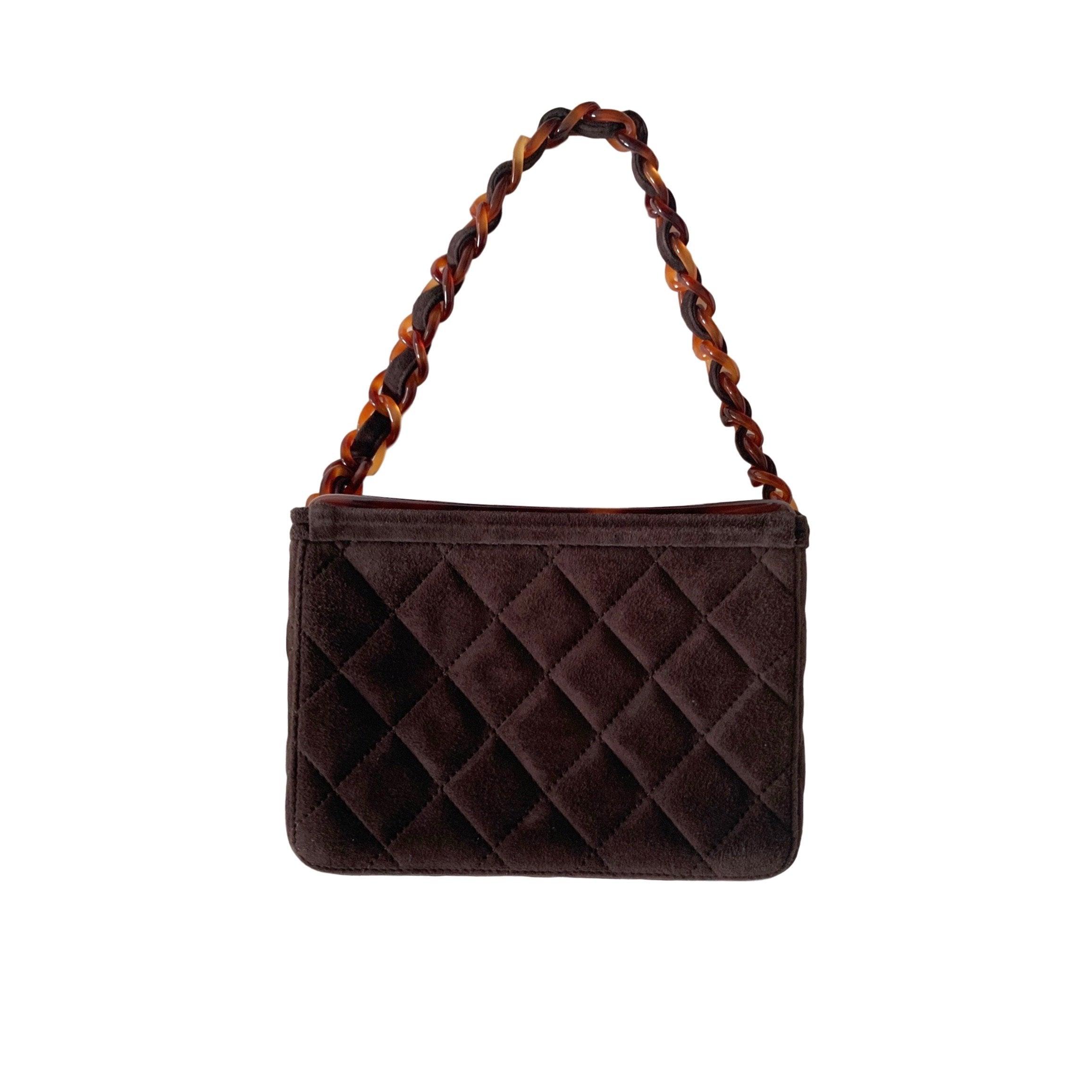 CHANEL 箱　袋 Treasures of NYC - Chanel Brown Tortoise Suede Box Bag