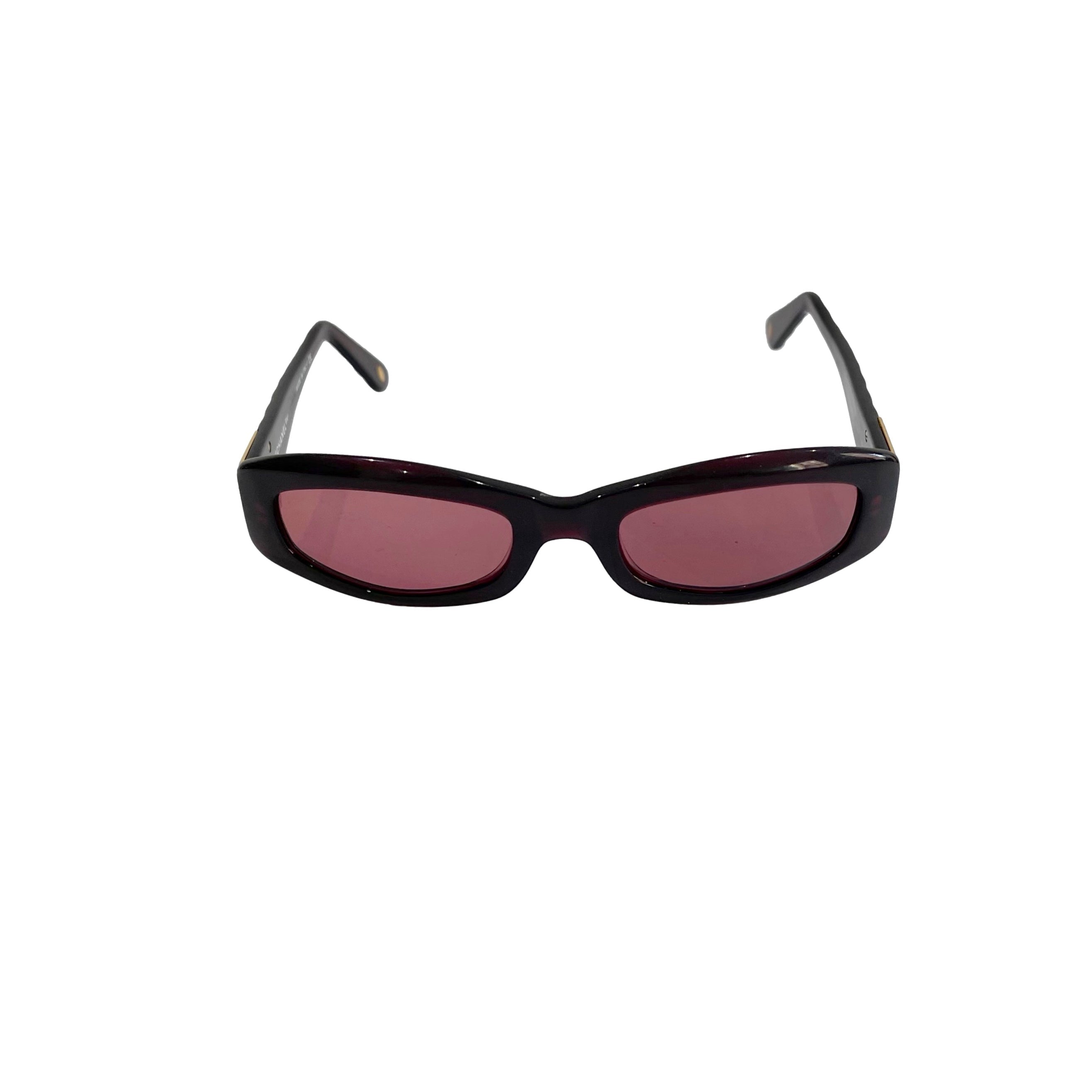 Chanel 2024 burgundy sunglasses