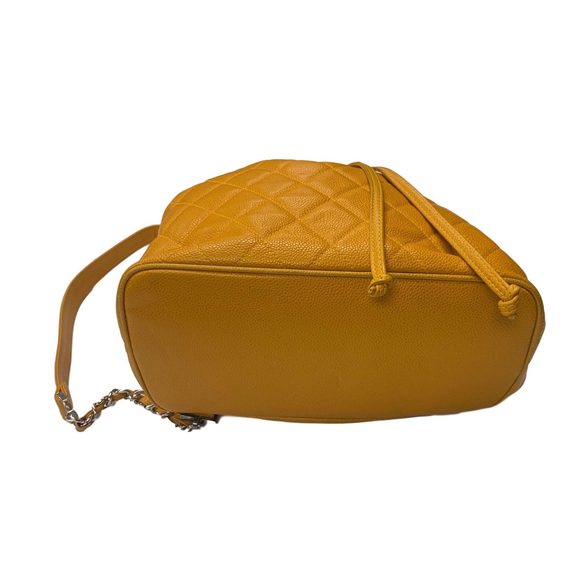 Chanel Caviar Yellow Convertible Backpack - Handbags