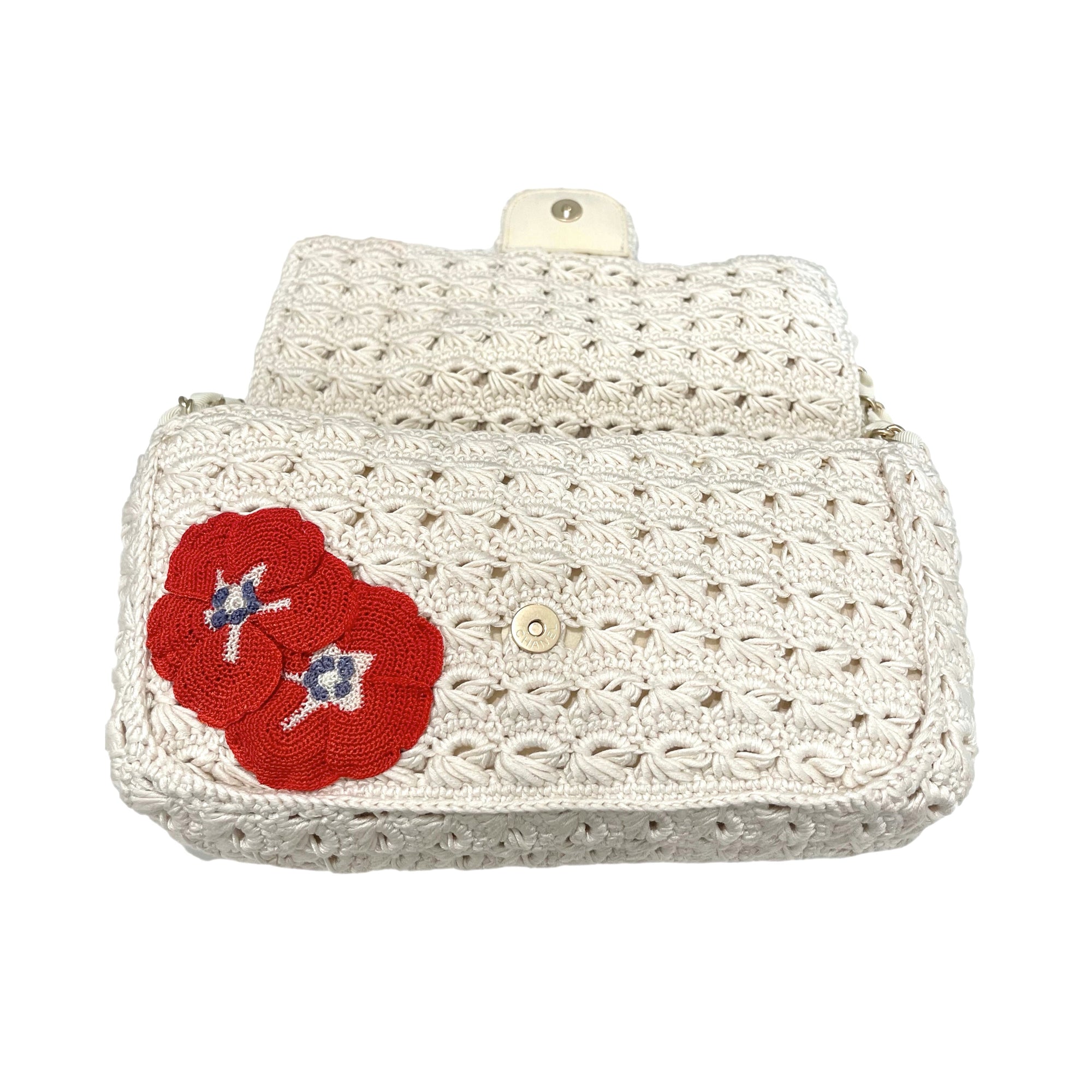 Chanel Crochet Floral Flap Bag