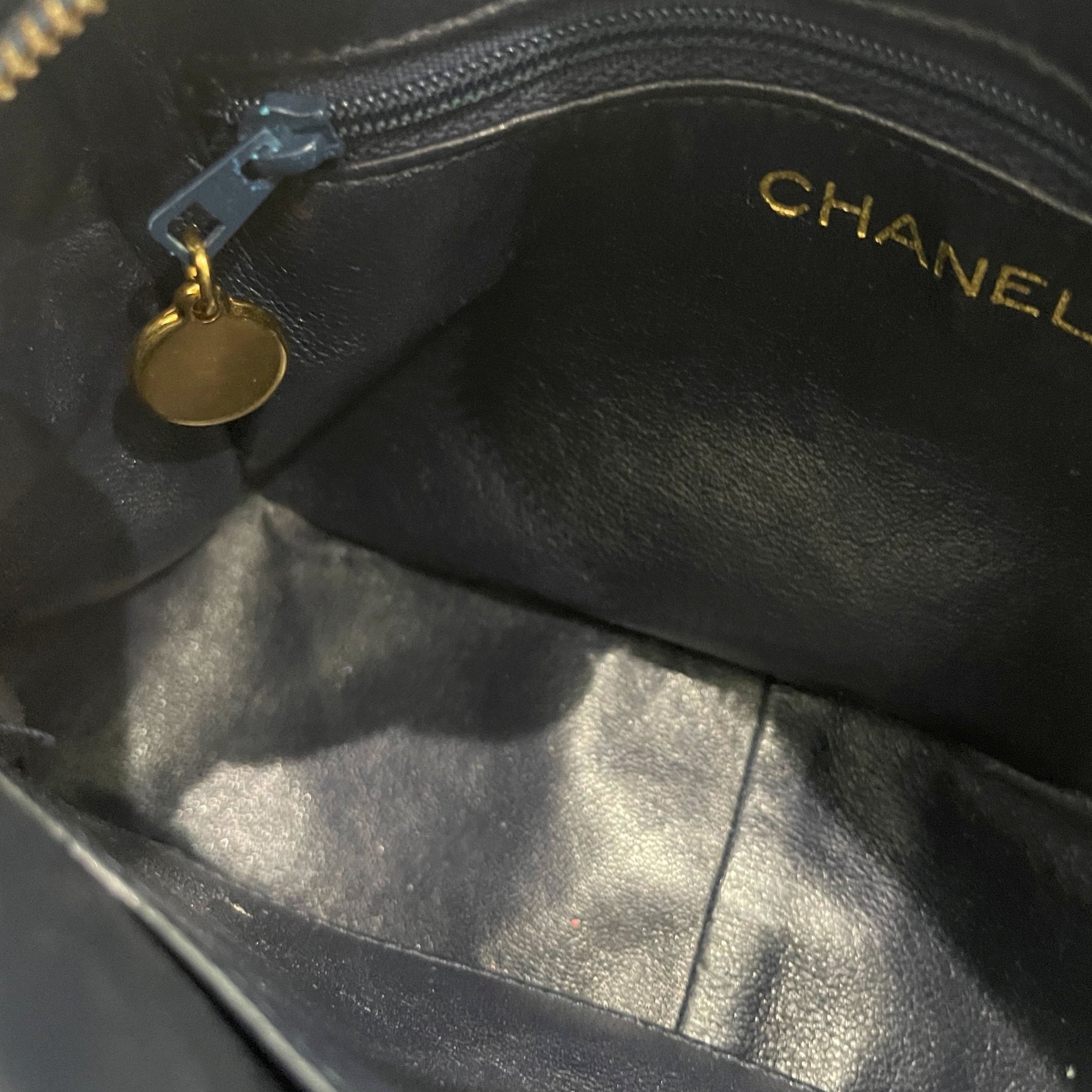 Chanel Dark Navy Quilted Camera Bag - Handbags