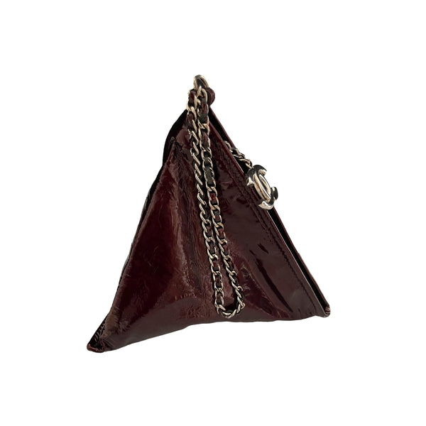 Chanel Deep Red Pyramid Chain Bag - Handbags
