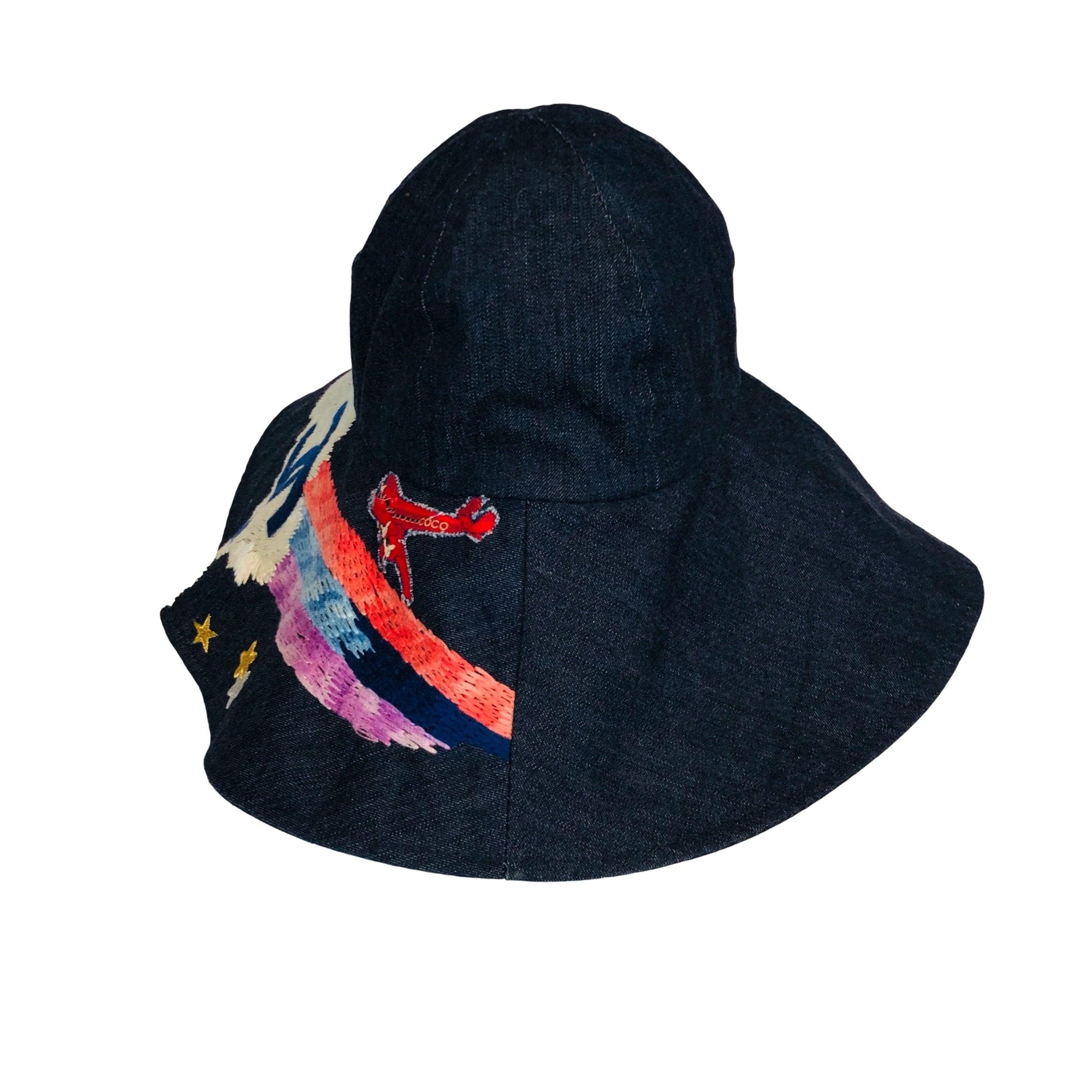 Chanel Denim Jumbo Logo Sun Hat - Accessories