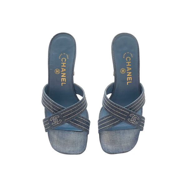 Treasures of NYC - Chanel Denim Logo Heels