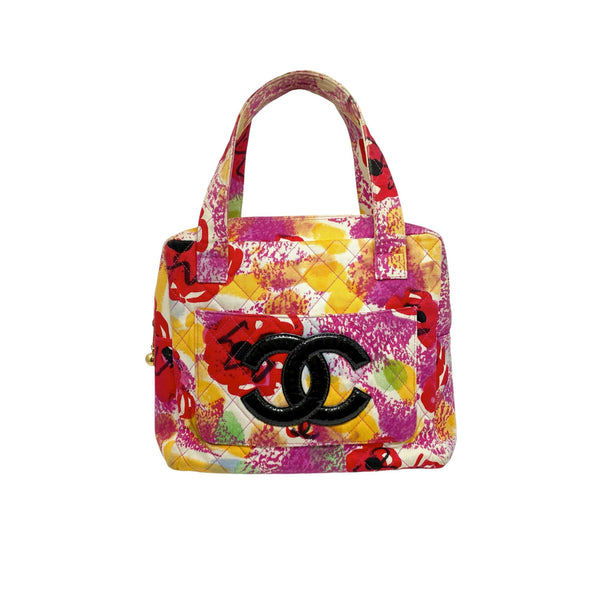 Chanel Floral Mini Logo Shoulder Bag - Handbags