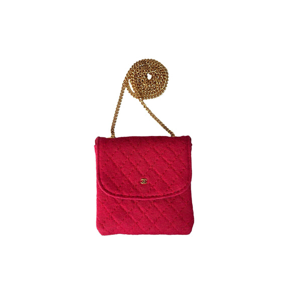 Chanel Fuchsia Quilted Micro Bag - Accessories