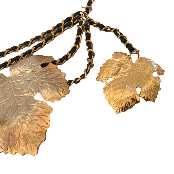 Chanel Gold Chain Leaf Belt - Accessories