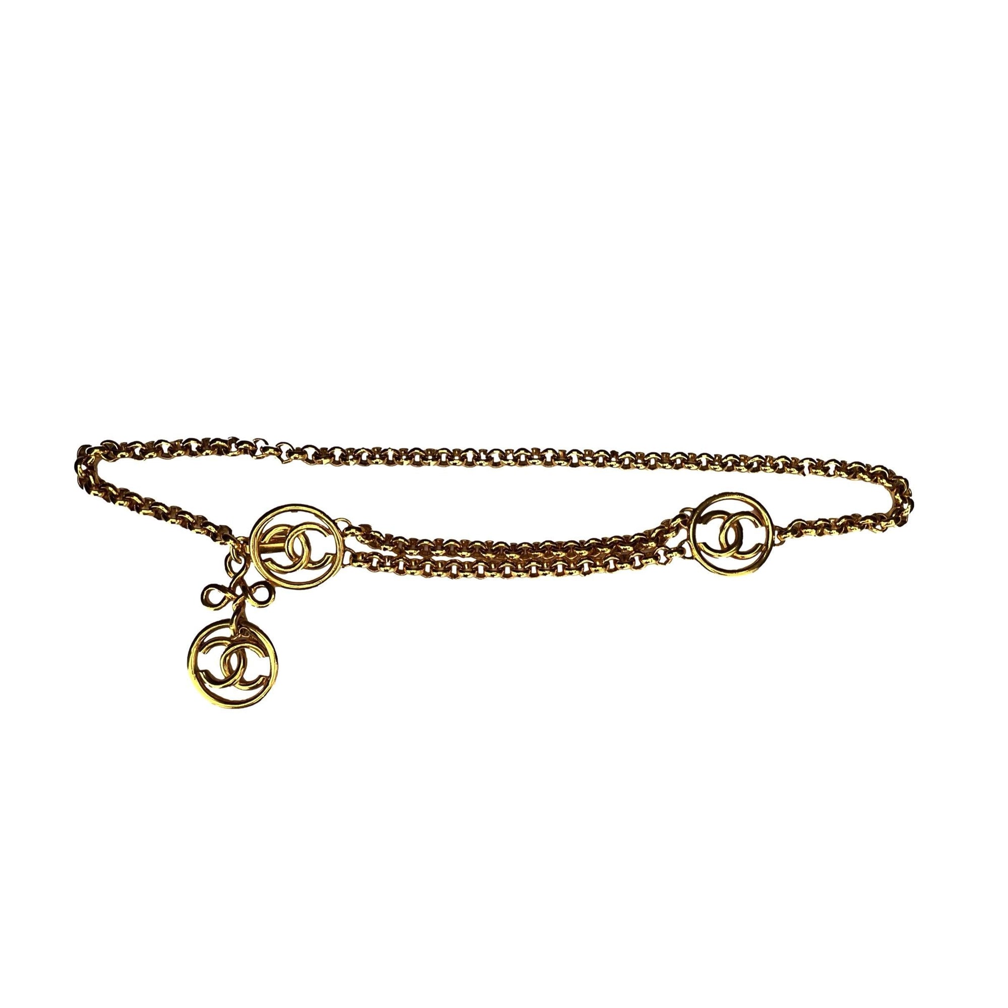 Chanel Gold Chain Logo Belt - Accessories