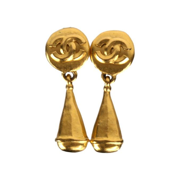 Chanel Gold Drop Earring - Jewelry