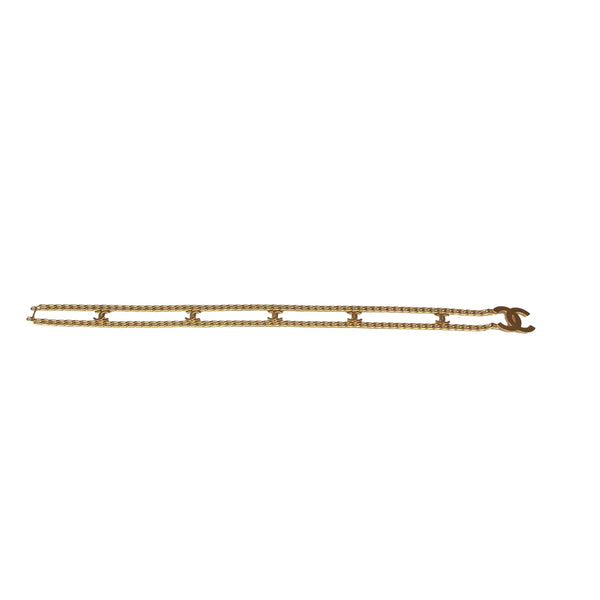 Chanel Gold Jumbo Logo Link Belt - Accessories