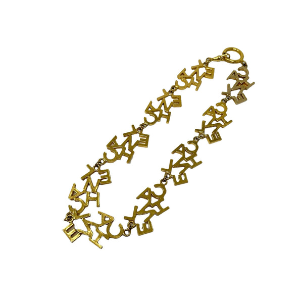 Chanel Gold Logo Chain Choker - Jewelry