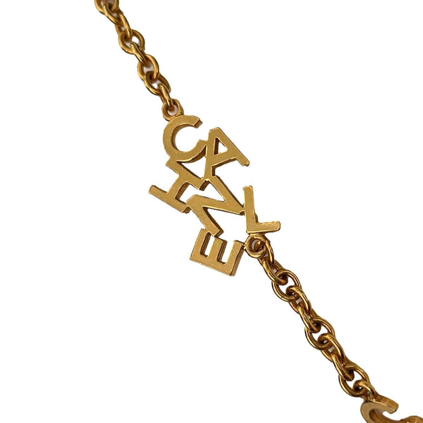 Chanel Gold Logo Chain Necklace - Jewelry