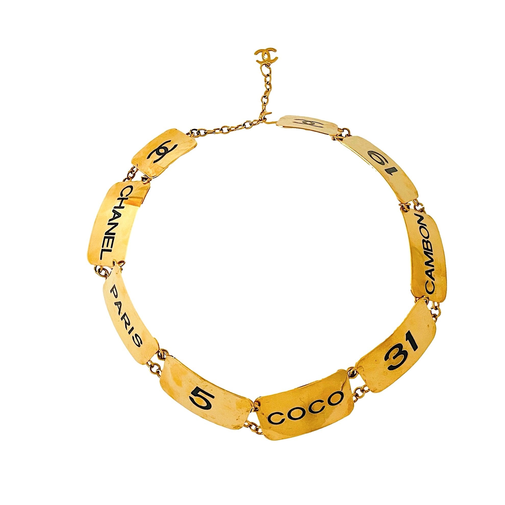 Chanel Gold Logo Jumbo Link Belt - Accessories