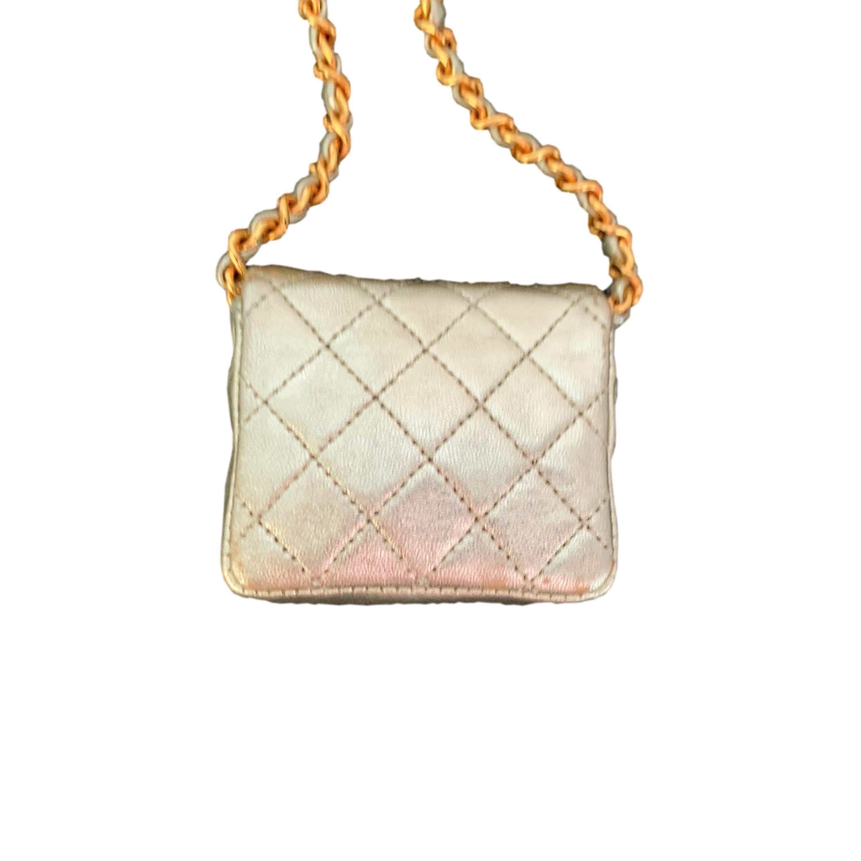Treasures of NYC - Chanel Gold Micro Chain Bag