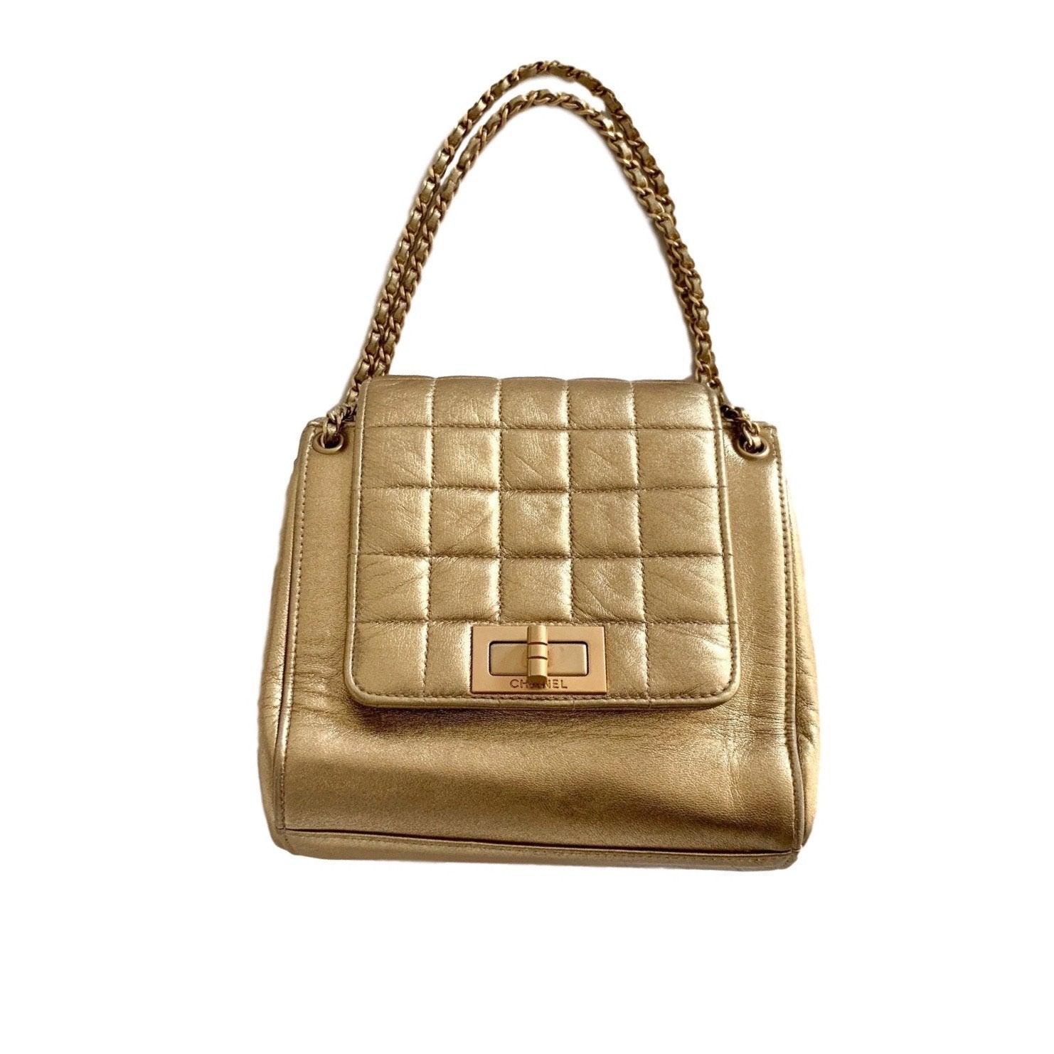 Chanel Gold Mini Chain Top Handle Bag