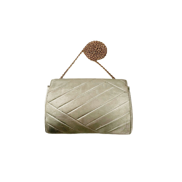Chanel Gold Mini Logo Chain Bag - Handbags
