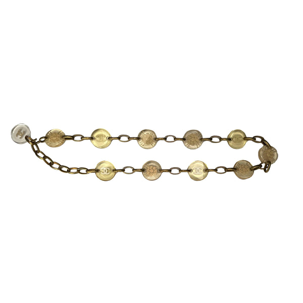 Chanel Gold Resin Logo Chain Belt - Accessories