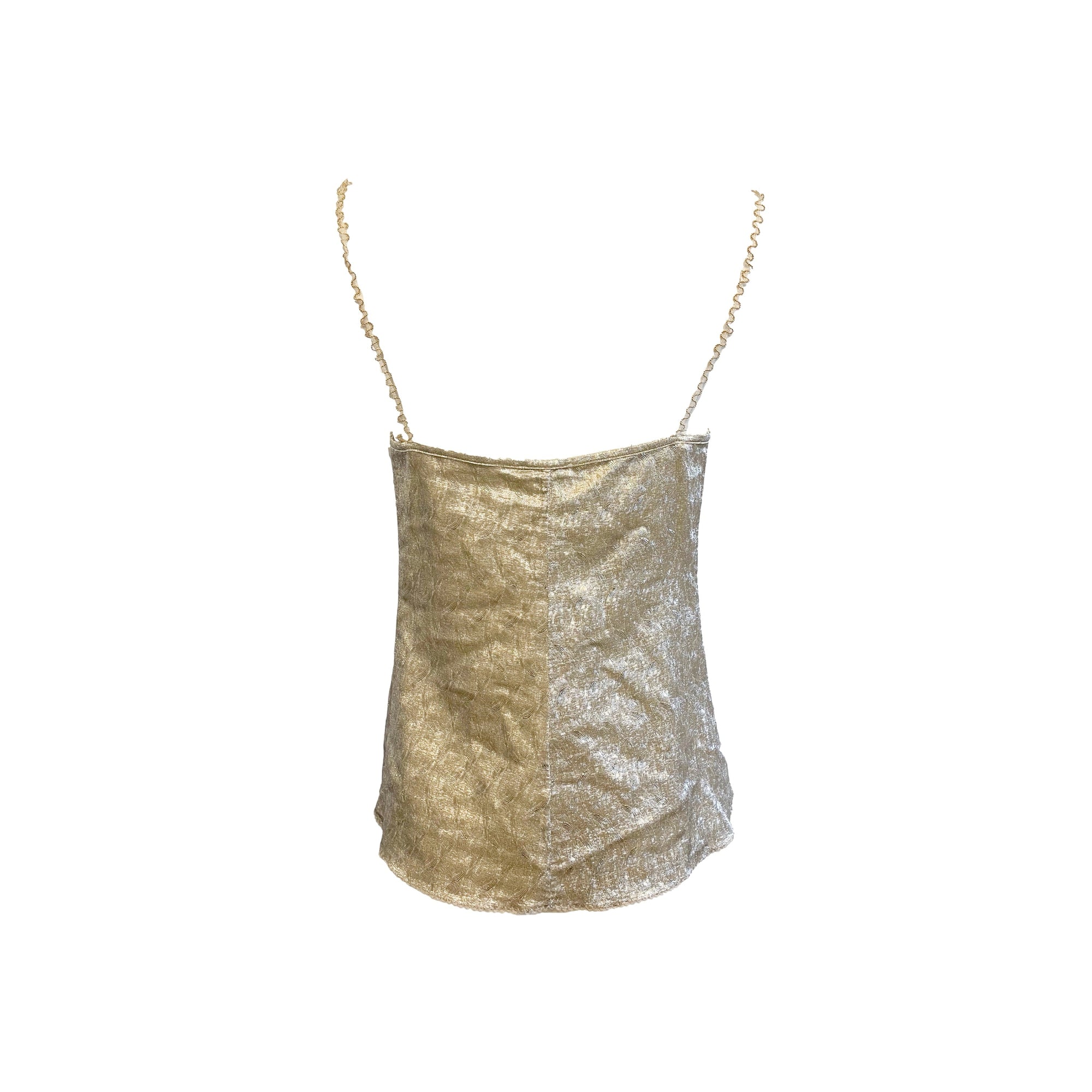 Chanel Gold Shimmer Tank Top - Apparel