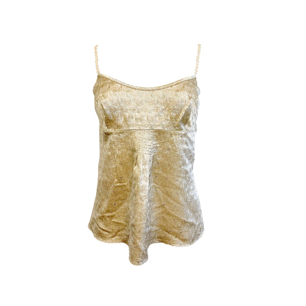 Chanel Gold Shimmer Tank Top - Apparel