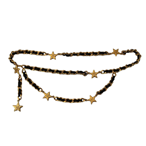 Chanel Gold Star Charm Layered Belt - Accessories