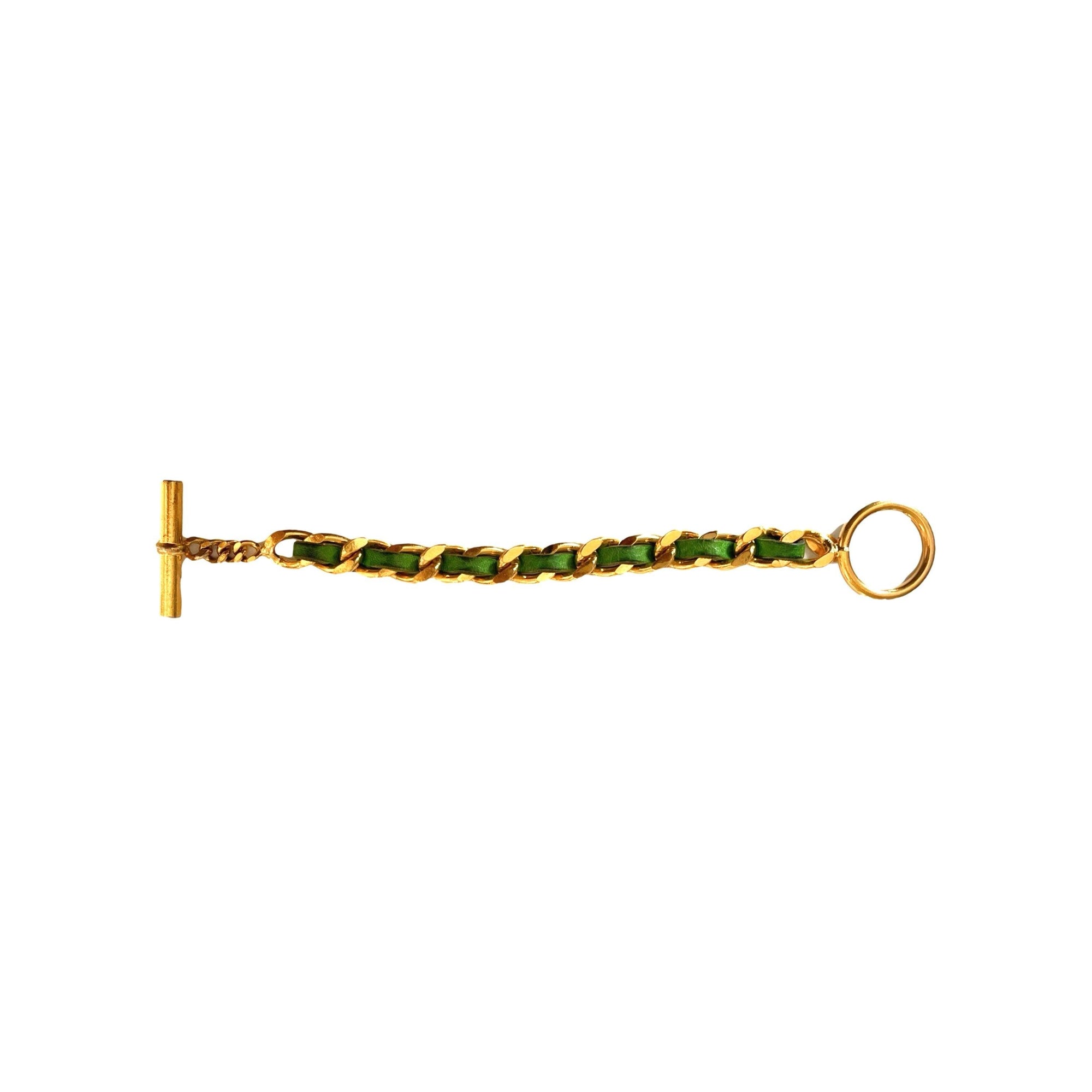 Chanel Green Chain Bracelet - Jewelry