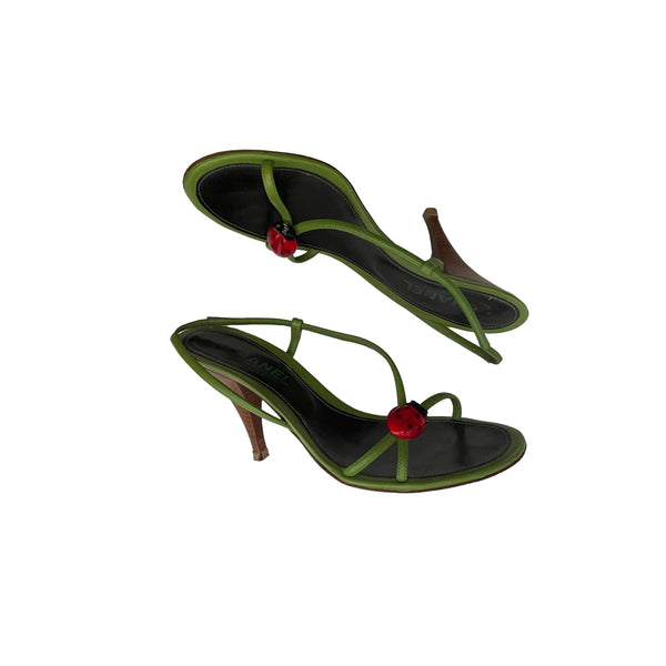 Chanel Green Lady Bug Heels - Shoes