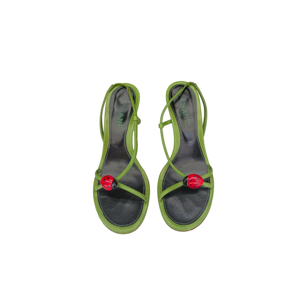 Chanel Green Lady Bug Heels - Shoes