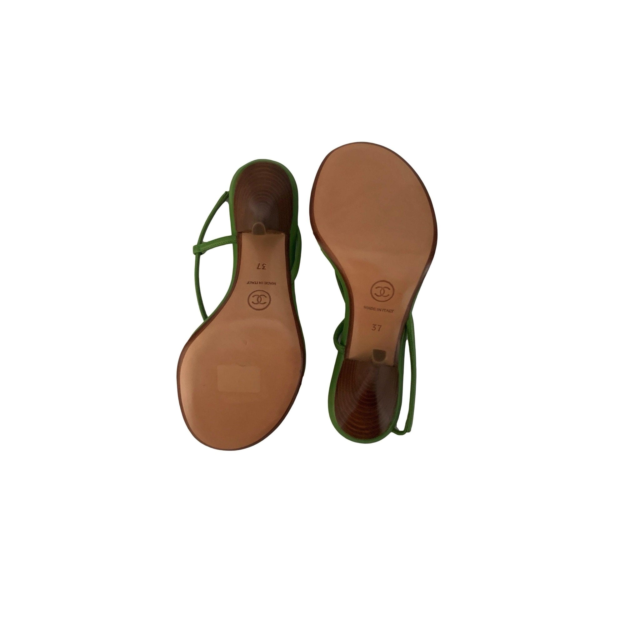 Chanel Green Ladybug Heels - Shoes