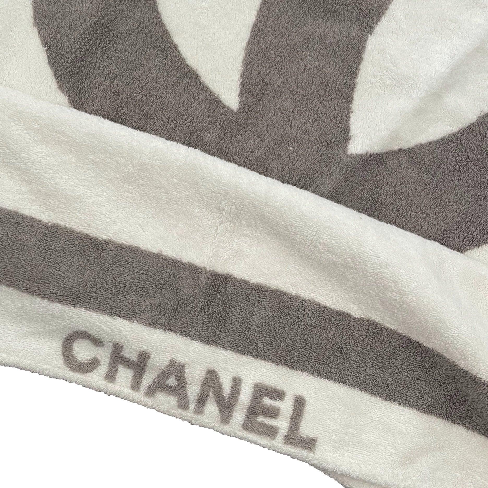 Chanel Grey Jumbo Beach Towel - Home