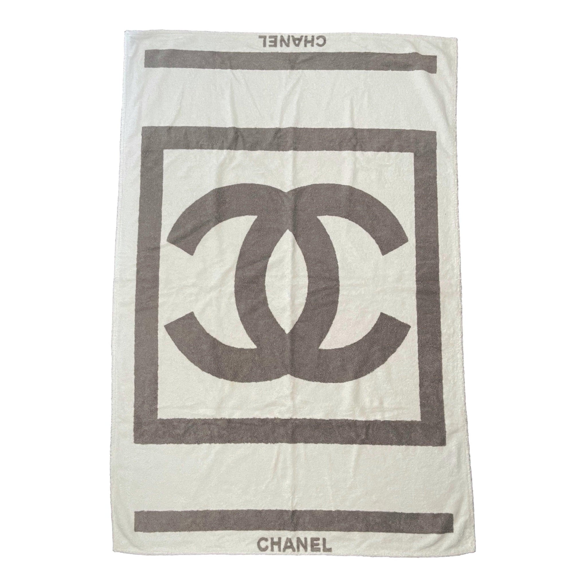 Chanel Grey Jumbo Beach Towel - Home