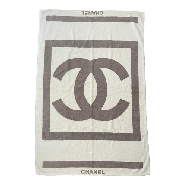 Chanel Grey Jumbo Beach Towel - Home