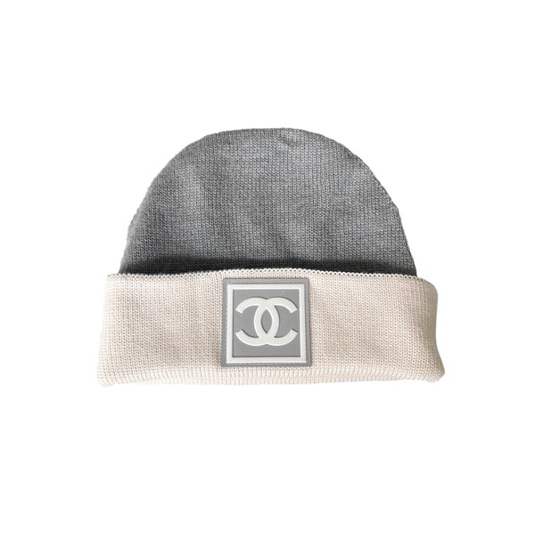Chanel grey beanie Clearance