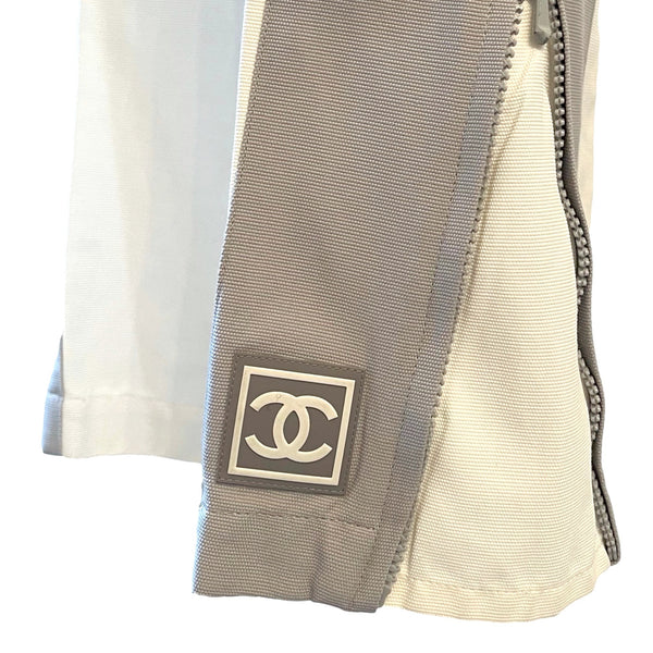 Chanel Grey Logo Crop Set - Apparel