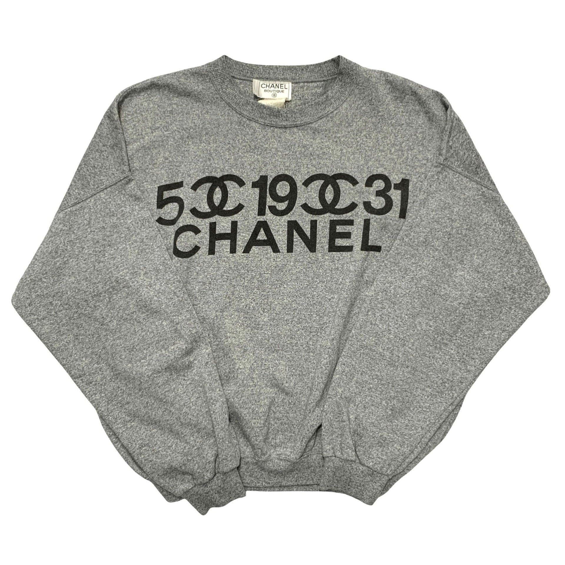 Treasures of NYC Chanel Grey Number Logo Sweatshirt
