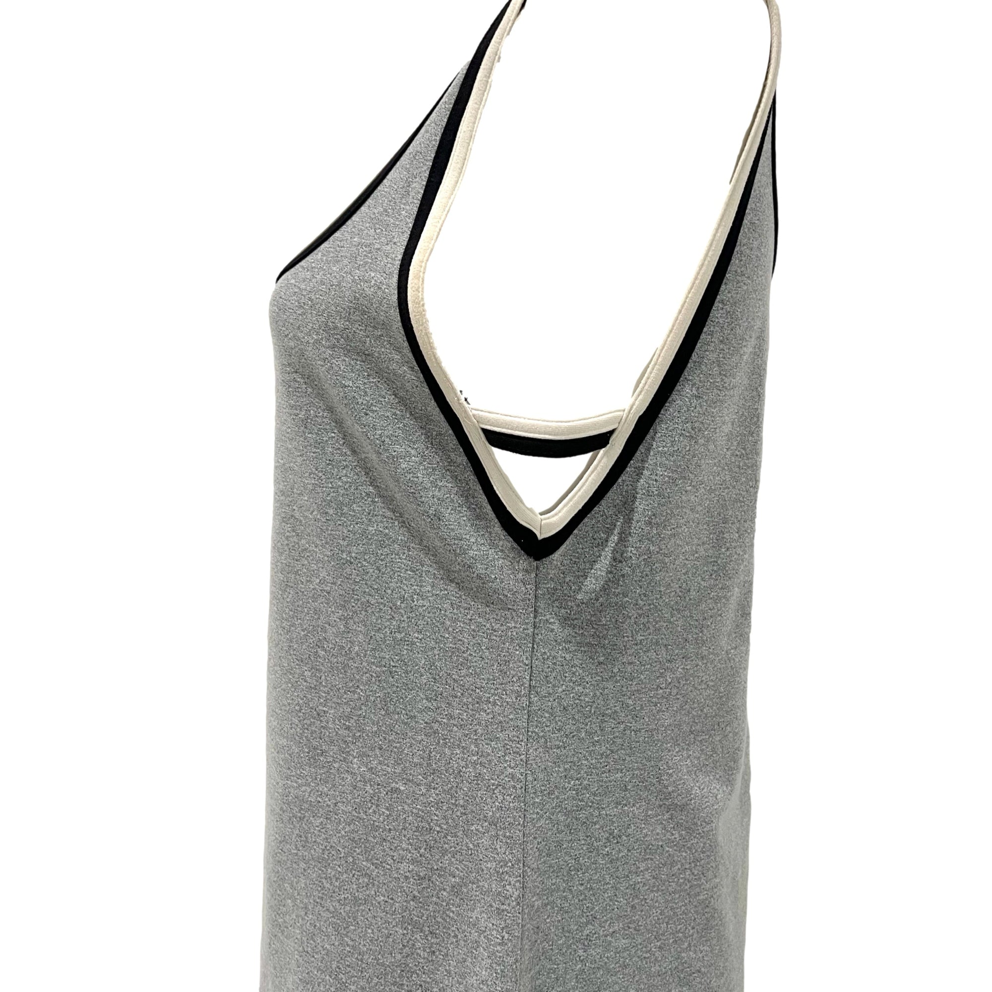 chanel grey dress Chanel Grey Knit Lurex Detail Long Sleeve Maxi Dress M Chanel