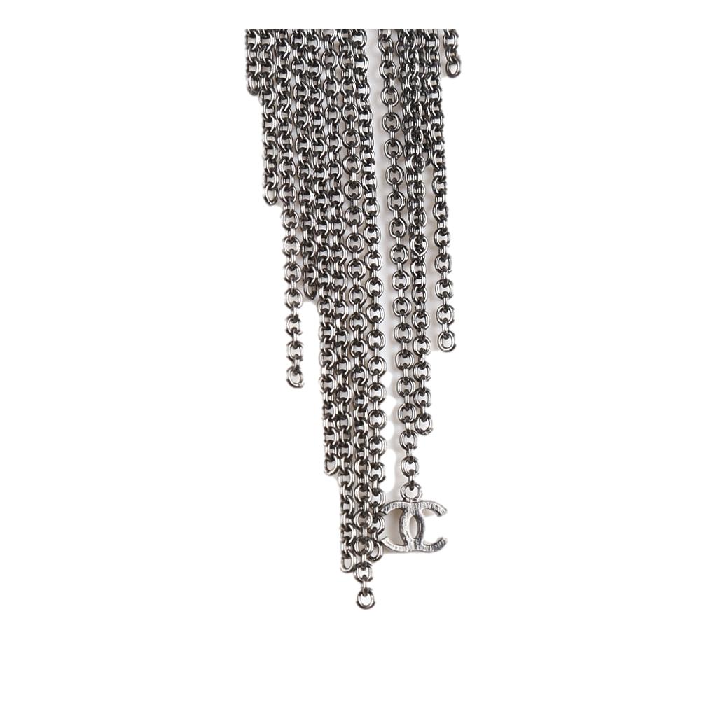 Chanel Gun Metal Chain Link Choker - Jewelry