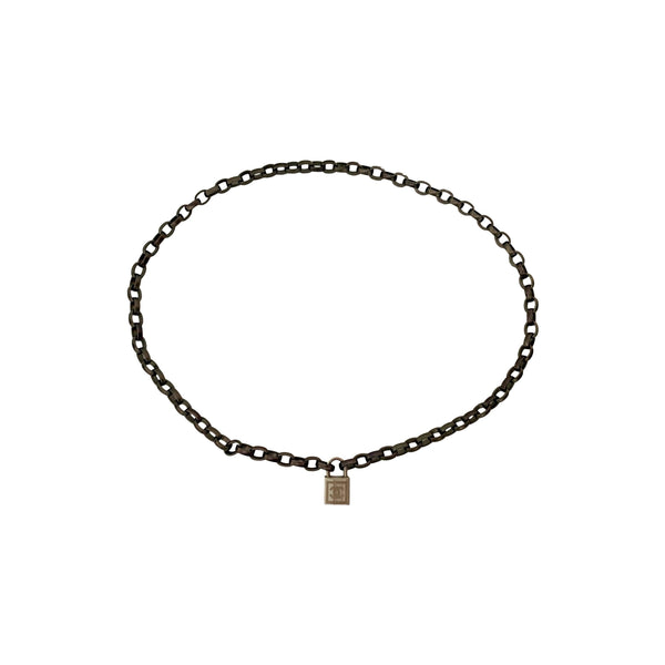 Chanel Gunmetal Lock Chain - Accessories