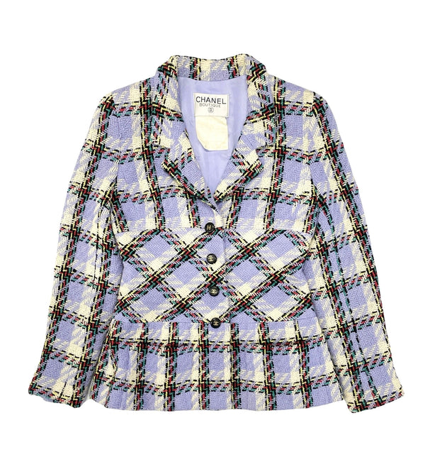 Chanel Lavender Tweed Jacket - Apparel