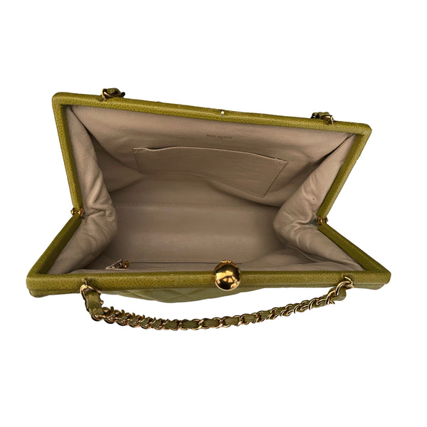 Chanel Lime Green Quilted Shoulder Bag - Handbags