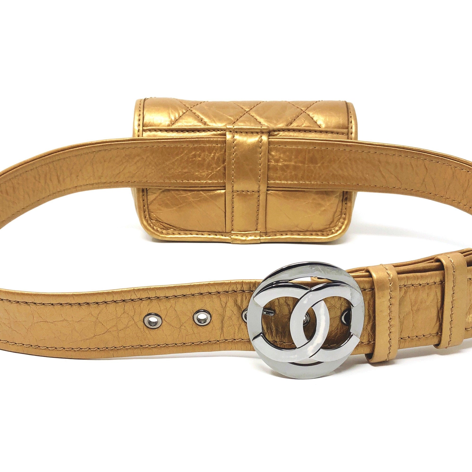 Chanel Metallic Bronze Belt Bag - Belt-Bags