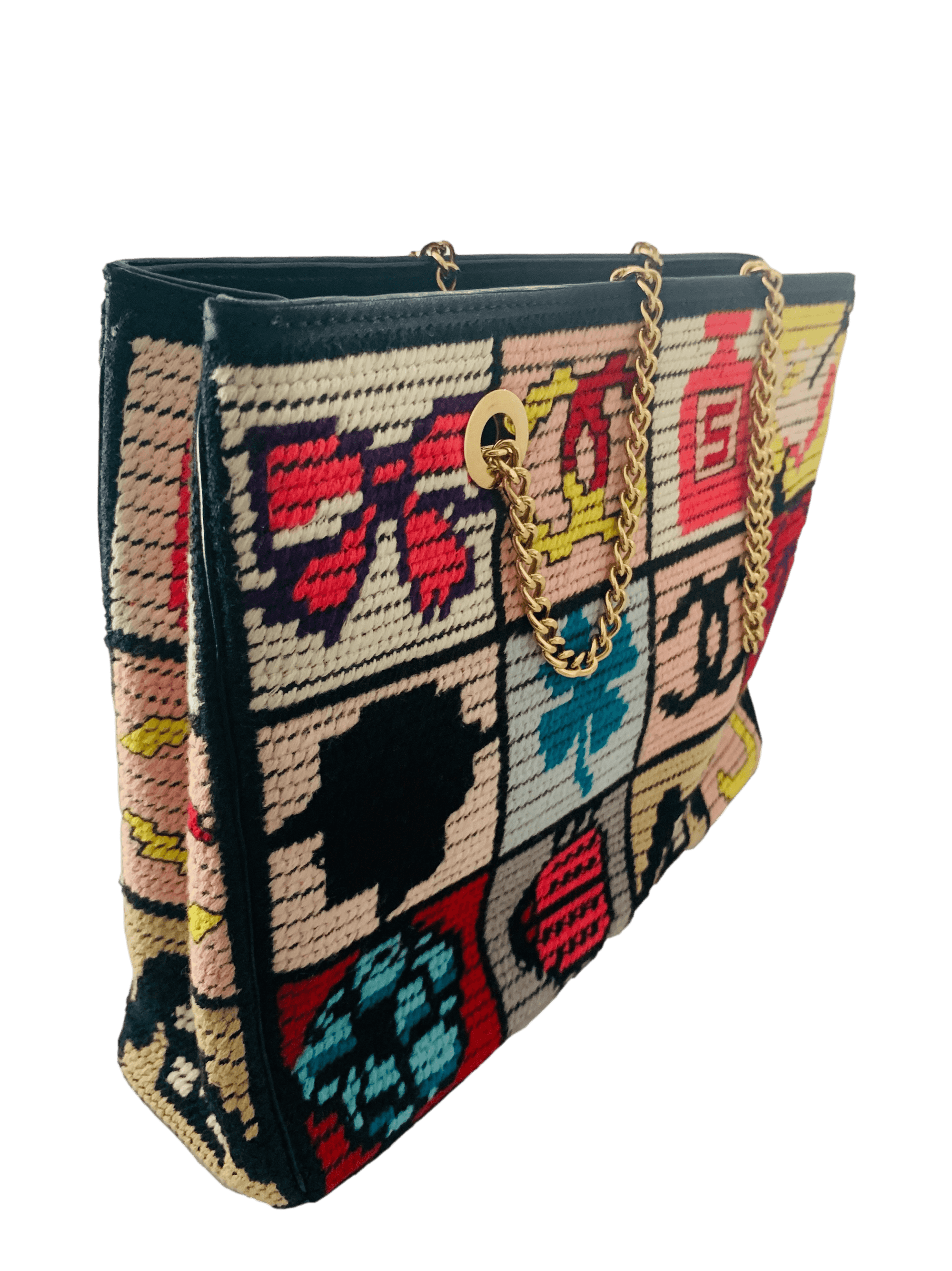 Chanel Multicolor Needlepoint Shoulder Bag - Handbags